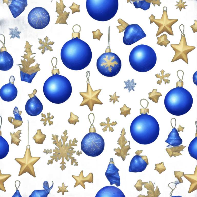 Dark Blue Christmas decorations  emoji