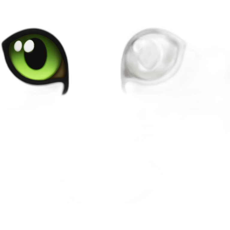 green eyes black kand grey stripted cat face emoji