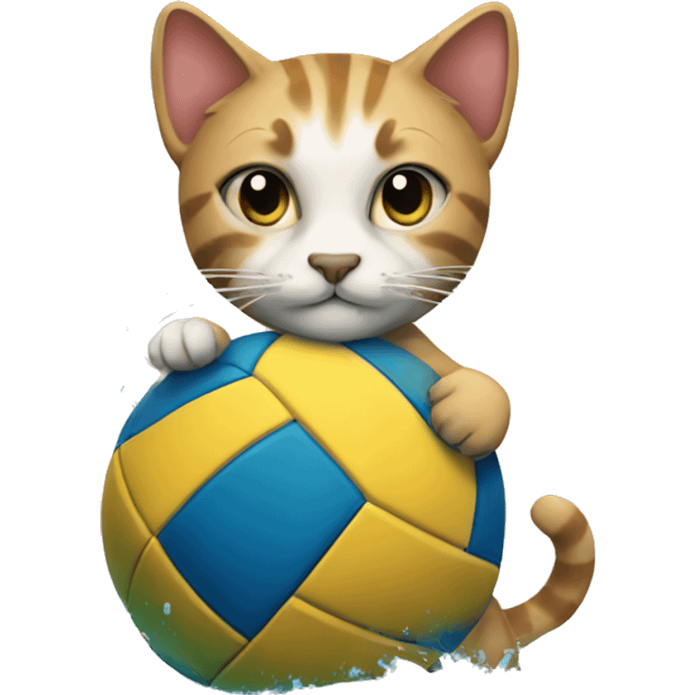 a cat playing waterpolo emoji