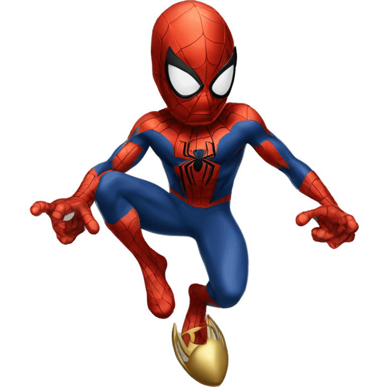 Spiderman with gold emoji