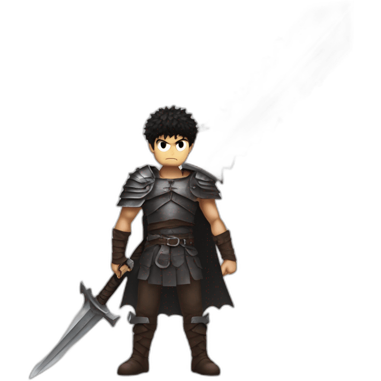 angry berserk guts carrying a huge sword on his shoulder emoji