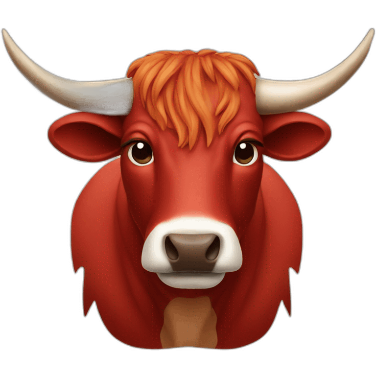 RED LONGHORN BULL emoji