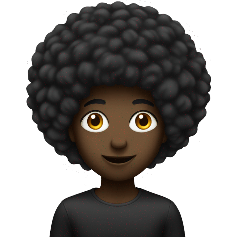 Black emoji with afro  emoji