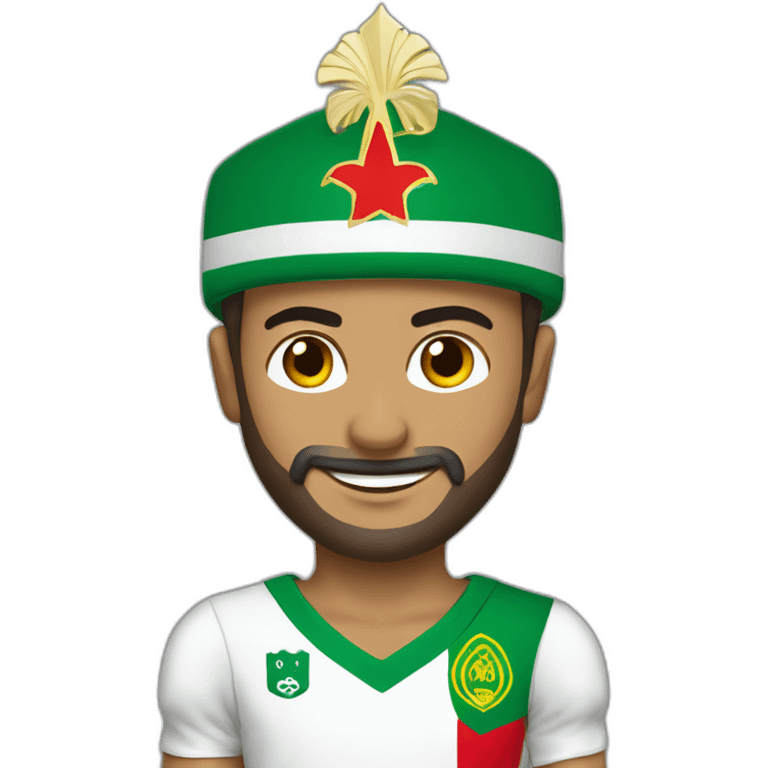 Le roi Mohammed 6 avec le maillot de l'Algérie emoji