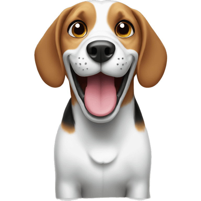 beagle looking excited emoji