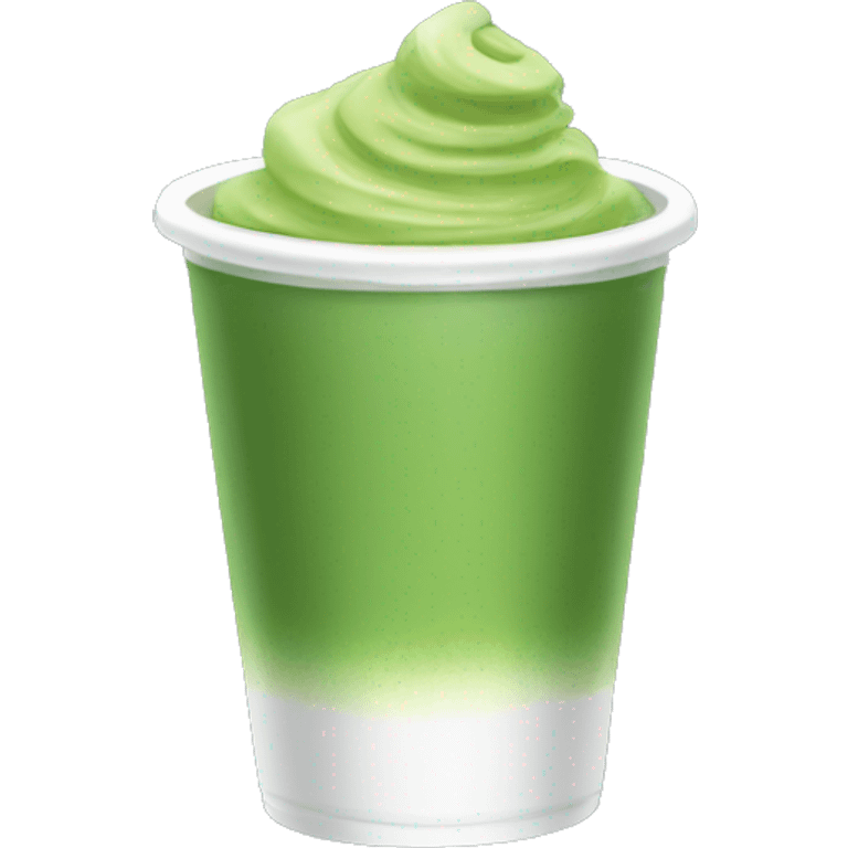 A plastic cup of matcha emoji