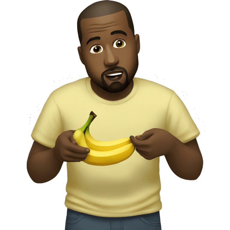 Kanye West eating banana emoji