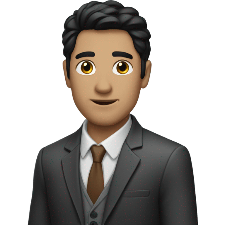 charming man with black hair and sports coat emoji