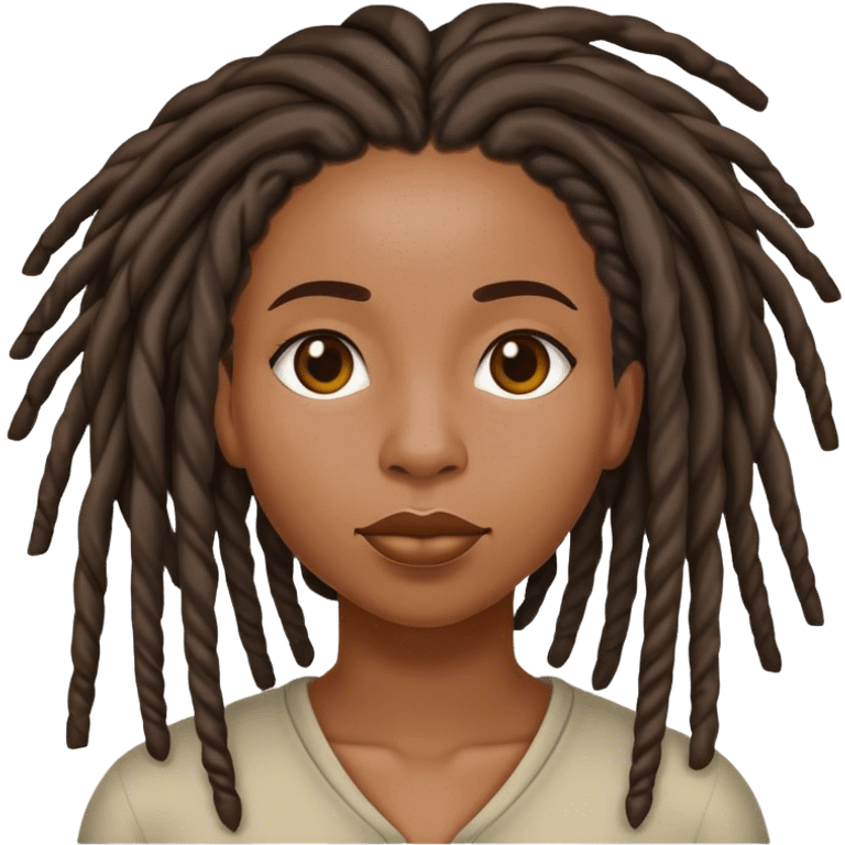 Black woman with locs ironic emoji