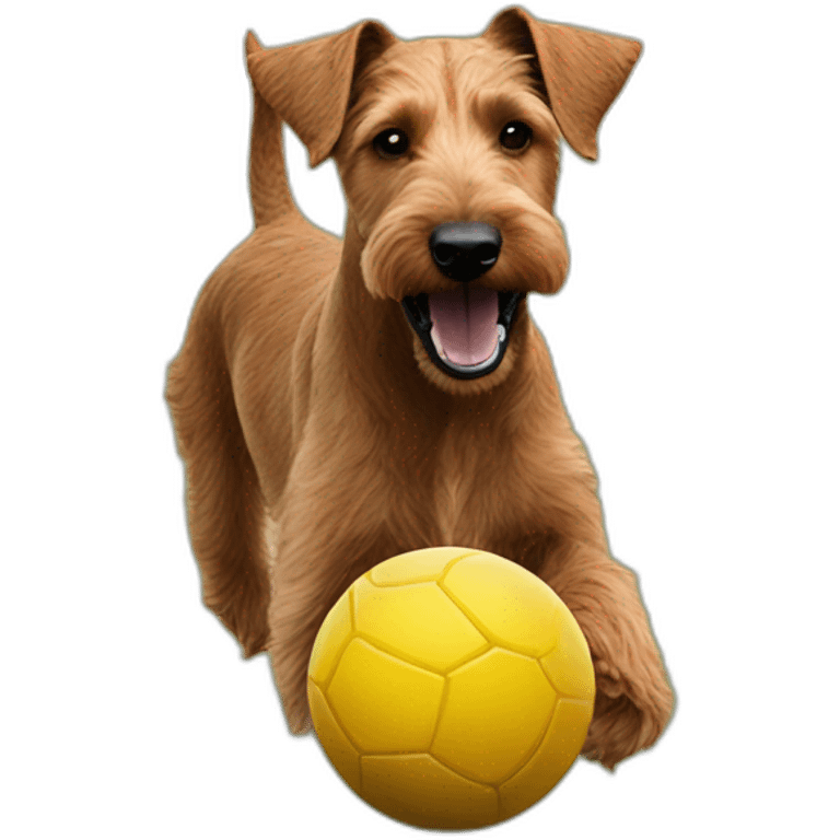 irish terrier playing ball emoji