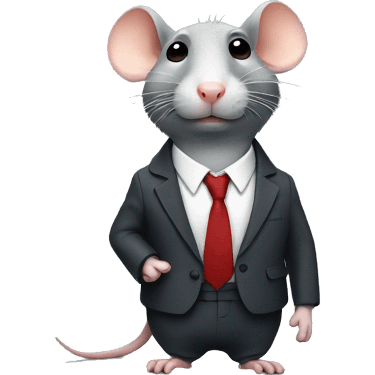 sad rat wearing a suit  emoji