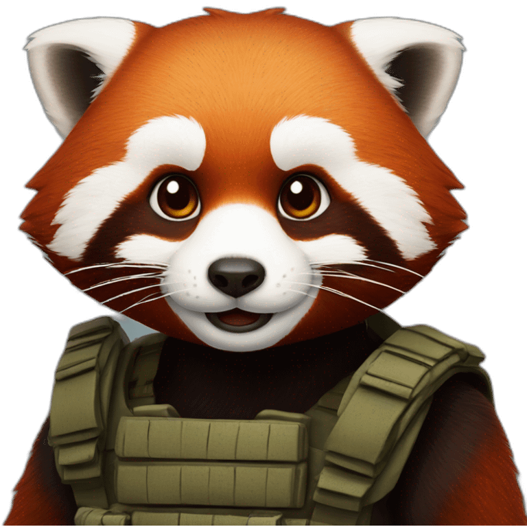 red panda soldior emoji