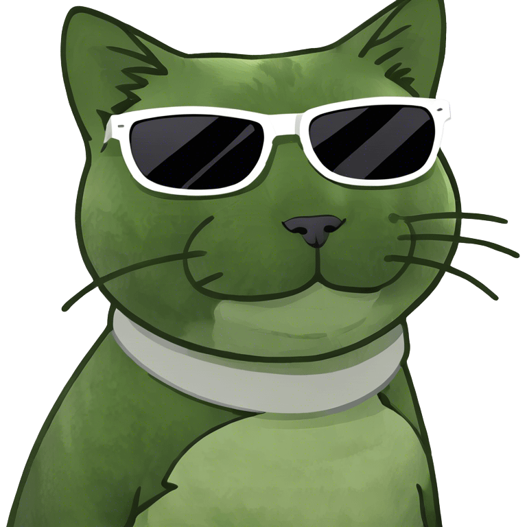 Cat with sunglasses emoji