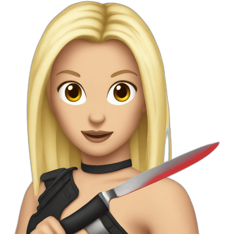 britney spears holding knives emoji