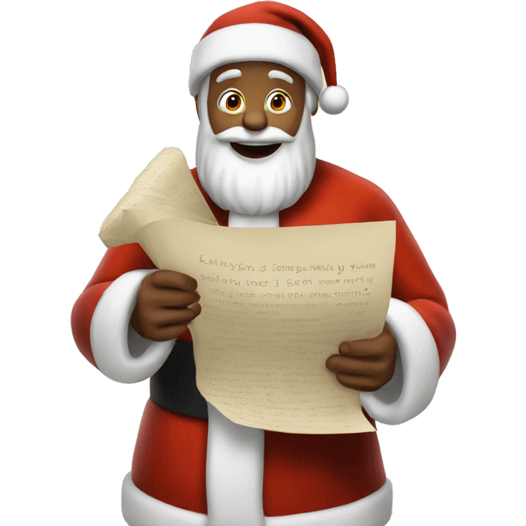 Santa with his list emoji