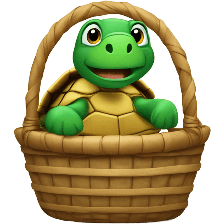 A turtle on top of a basketbLl emoji