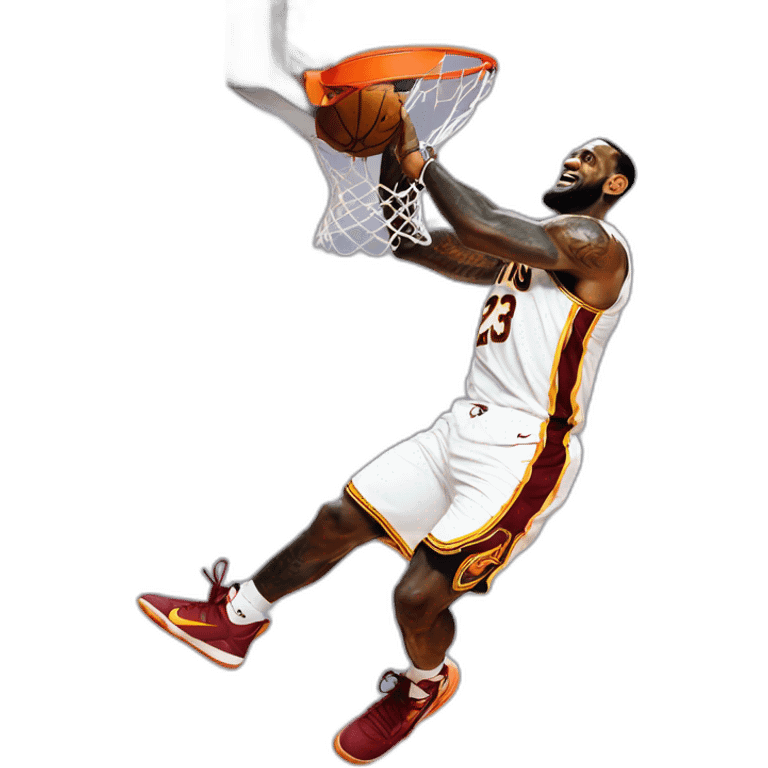 LeBron James dunking emoji