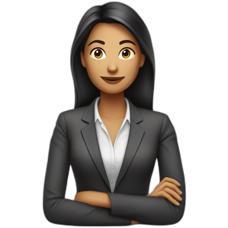 Woman HR-manager Disinterestedly looks away to the right emoji