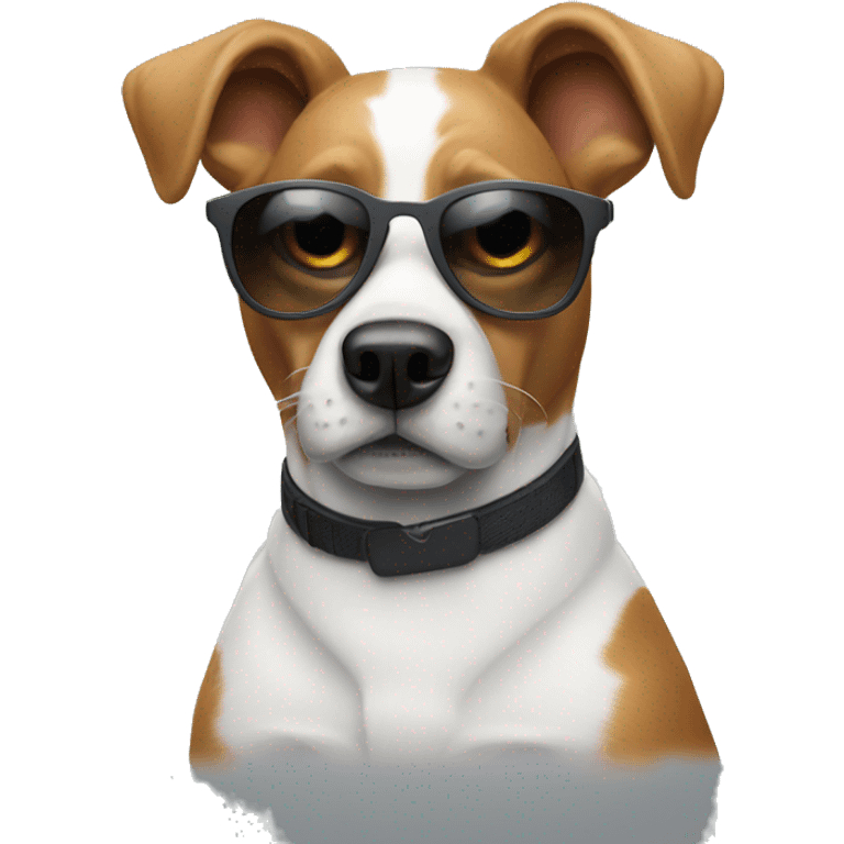 Dog with sunglasses with nike tech  emoji