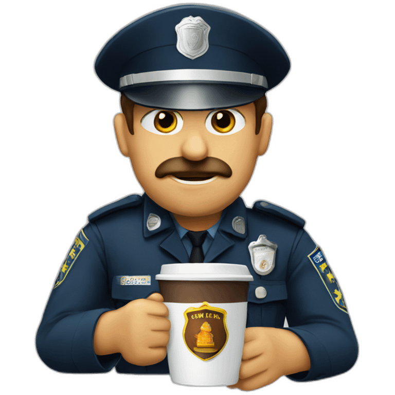 police coffee spain emoji