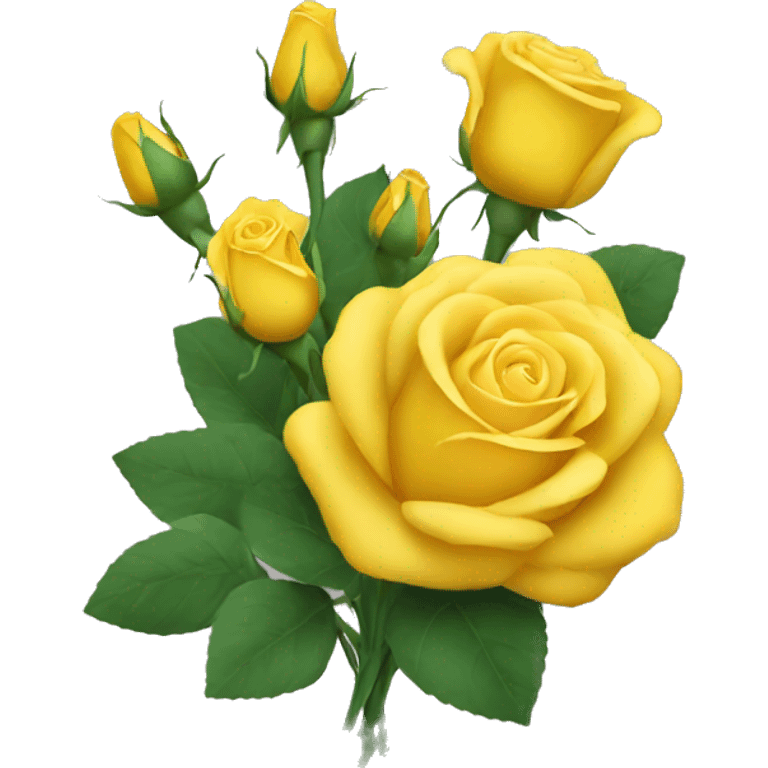 Yellow rose Bouquet  emoji