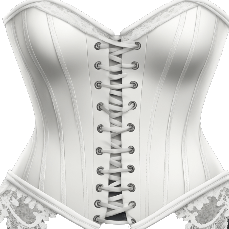 White lace corset emoji