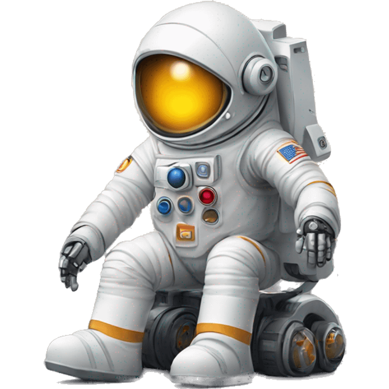 small bitcoin robot moon profit astronaut emoji