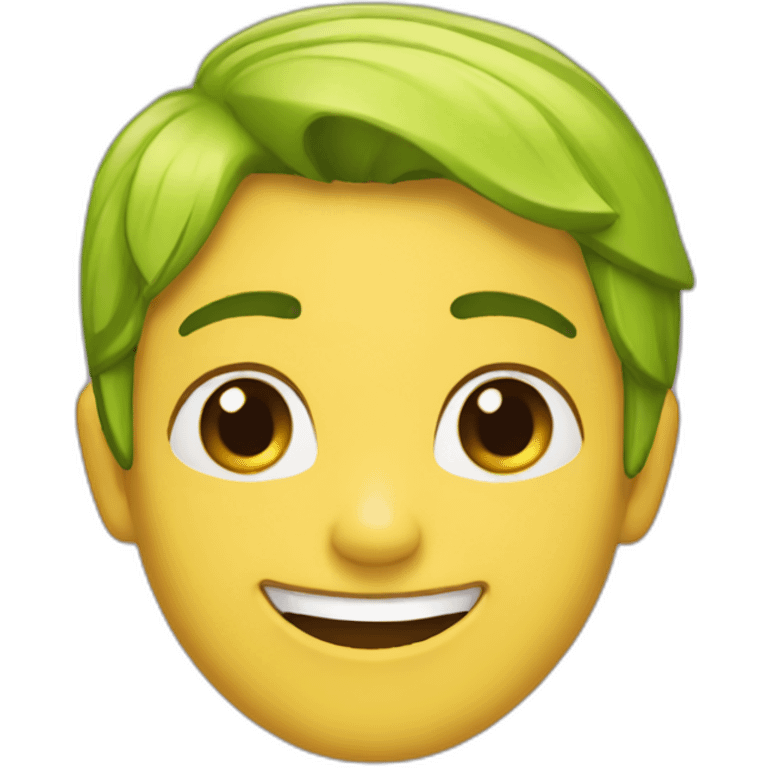 cara sonriente verde emoji