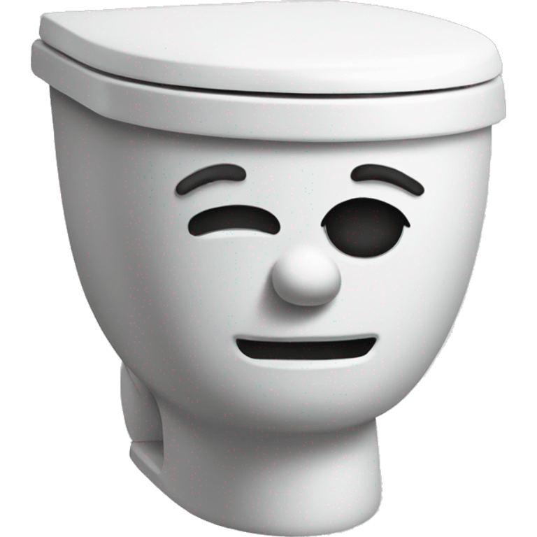 toilet with mans head sticking out emoji