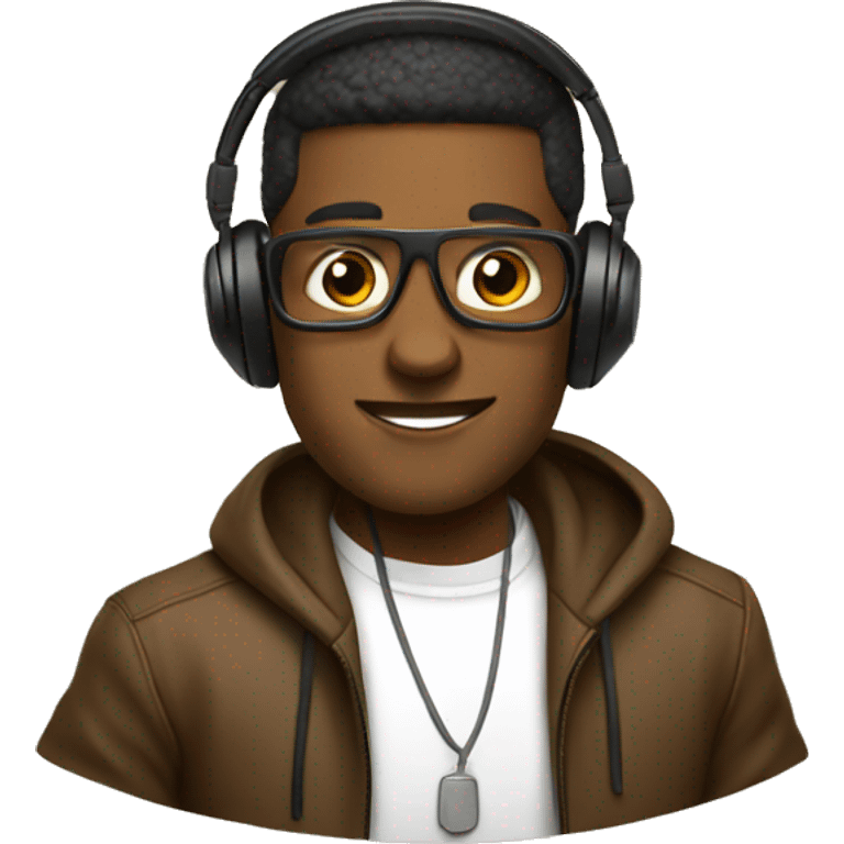 Brown dj emoji