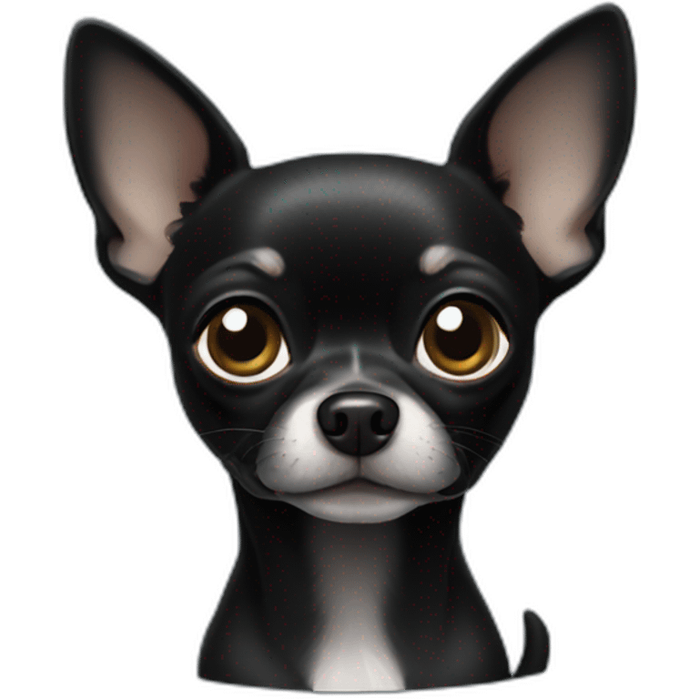 Fully Black chihuahua emoji