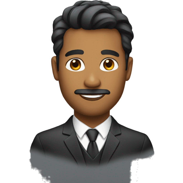 brown man in a suit emoji