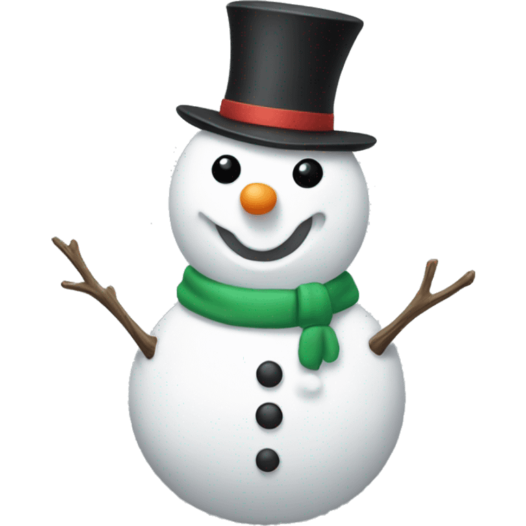 Simple snowman with hat emoji