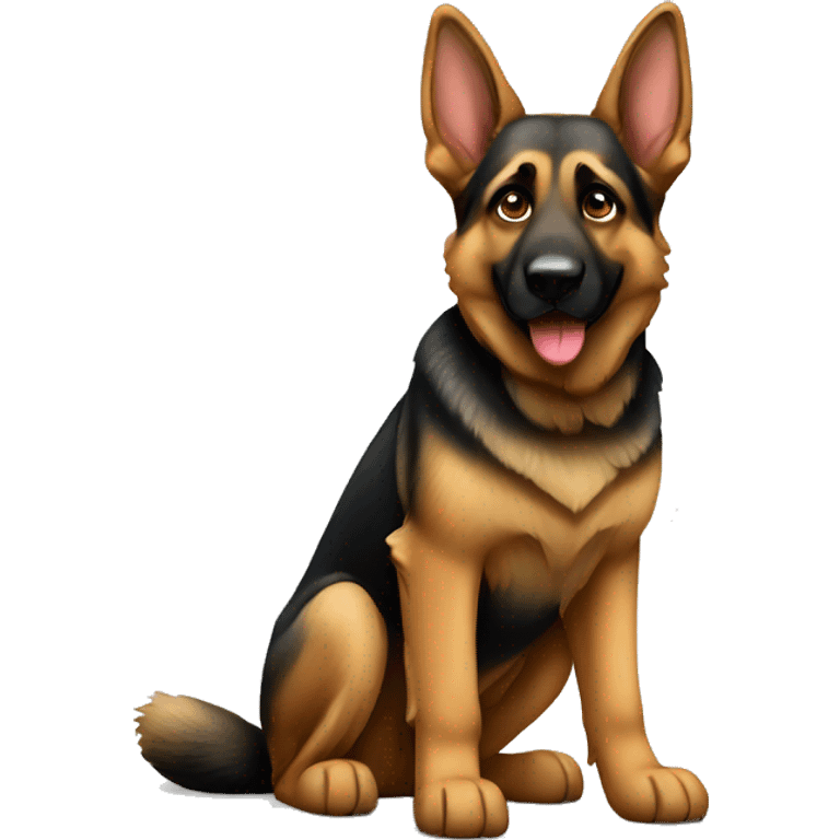 German shepherd full body sitting emoji