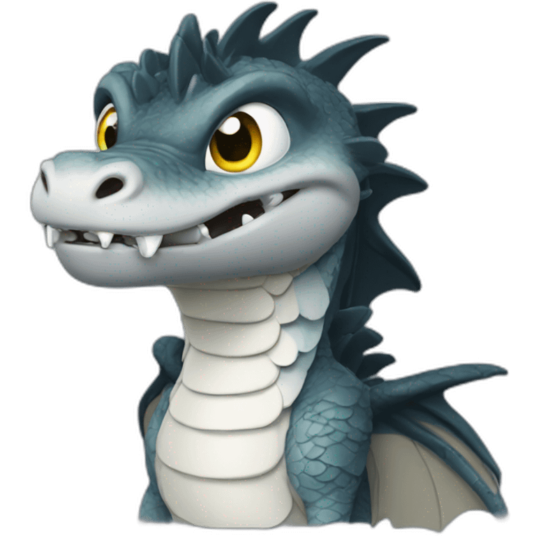 Krokmou dans dragon emoji