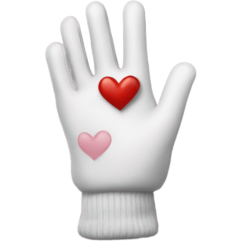 Beautiful heart gloves emoji