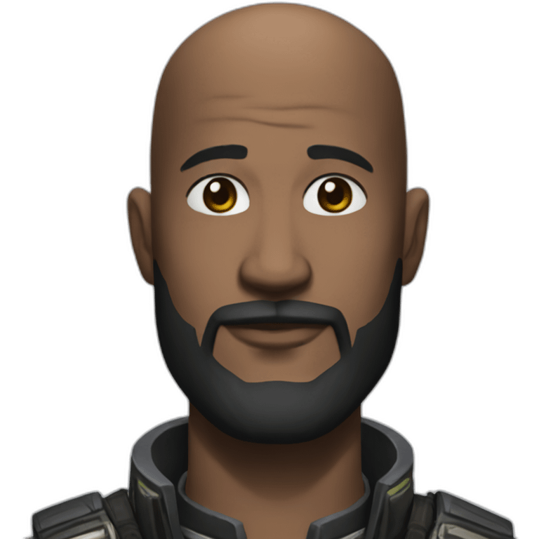 black bald with a beard Apex legends emoji