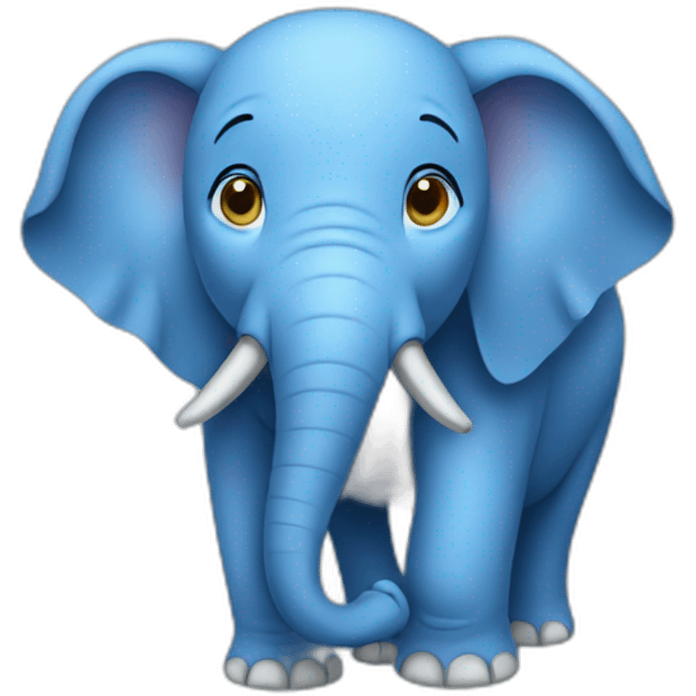 A blue elephant emoji