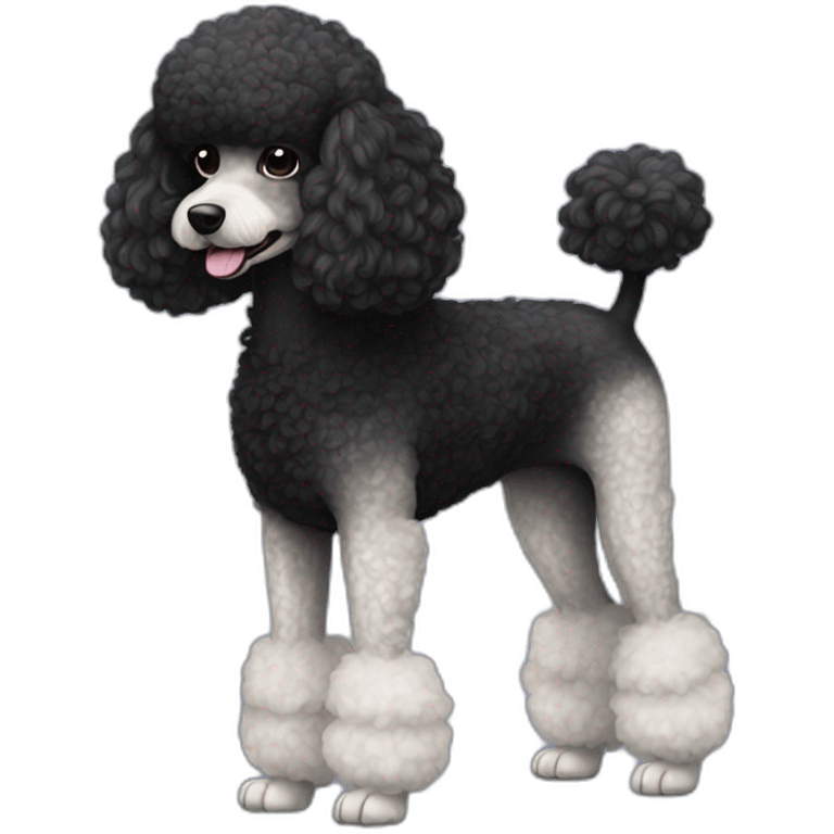 Dog poodle black  emoji