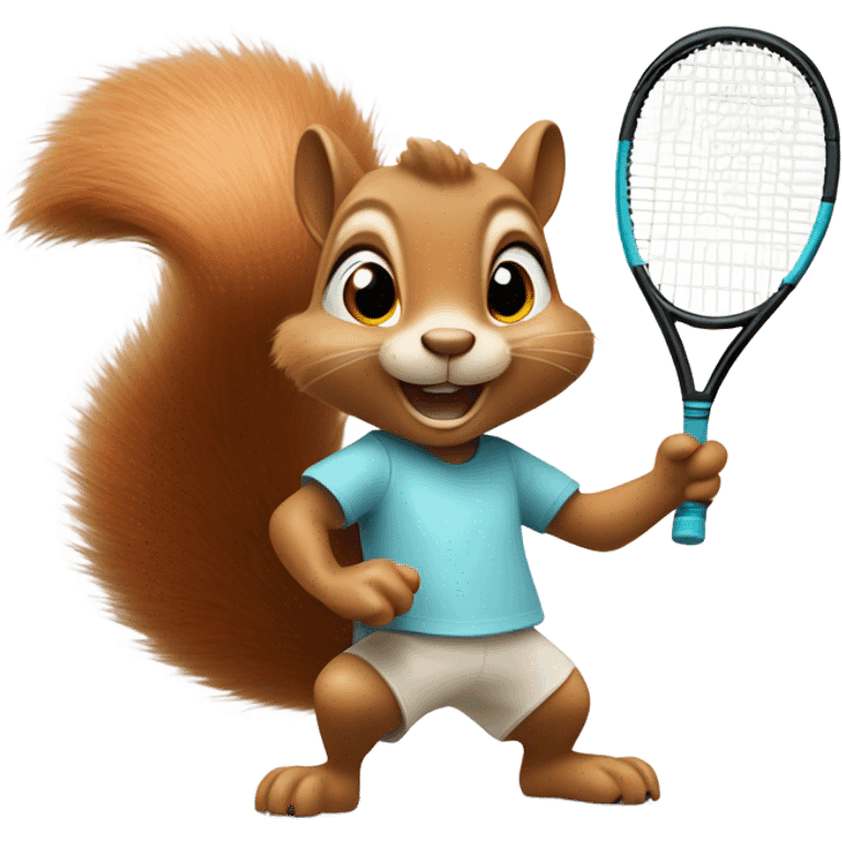 squirrel playing tennis emoji