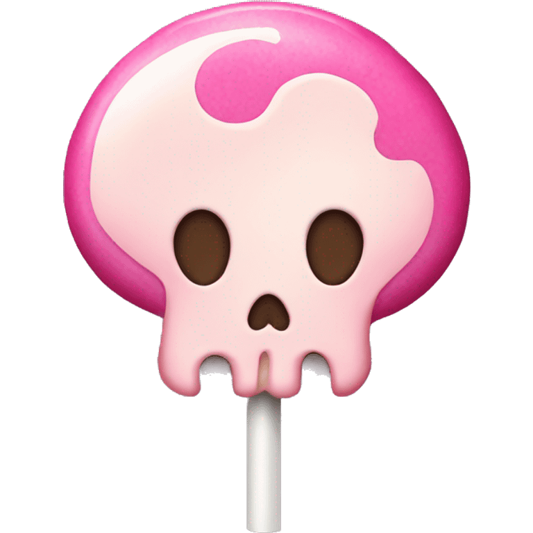 bone lollipop with pink topping emoji