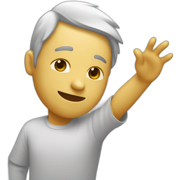 une personne qui fait un dab emoji