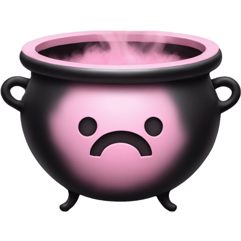 Light pink cauldron with black smoke emoji