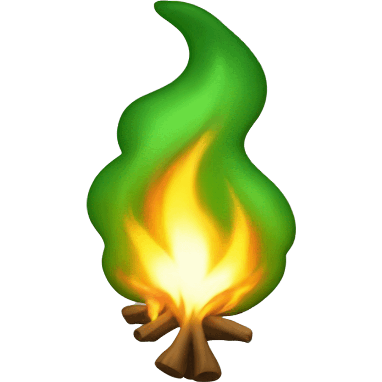 Green fire emoji