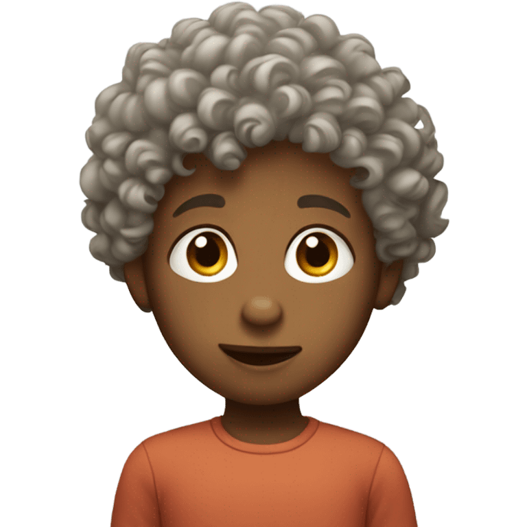 Little boy with curly hair emoji