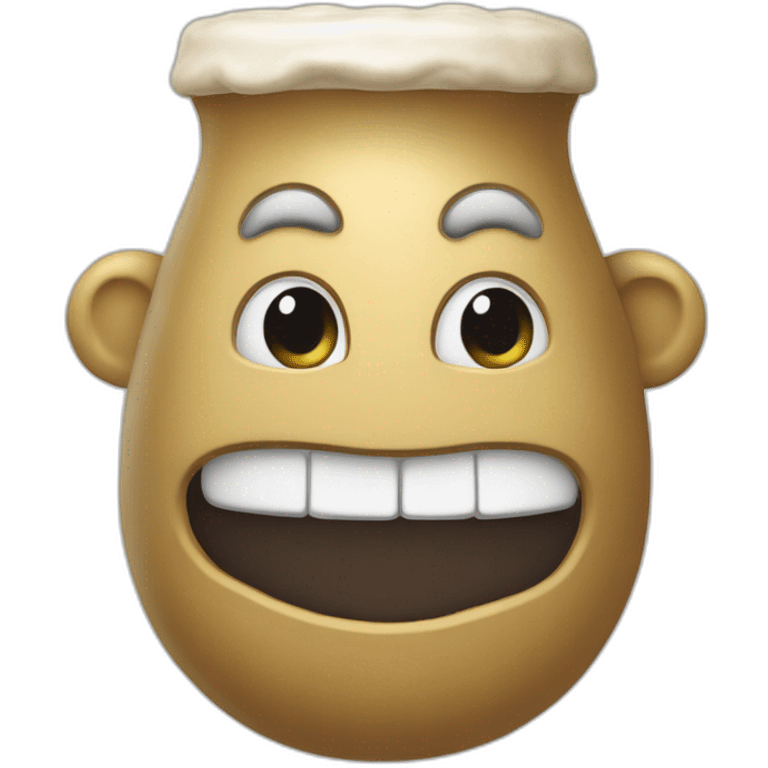 Paysan buvant une bière emoji