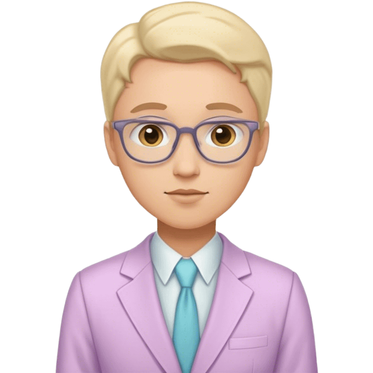 teacher in a pastel suit emoji