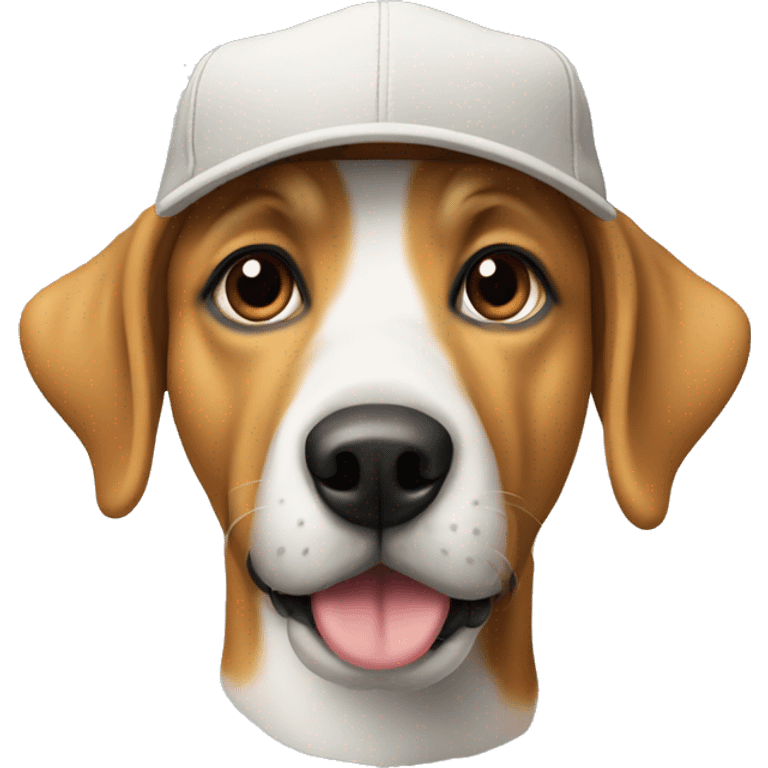 Dog with dad hat emoji