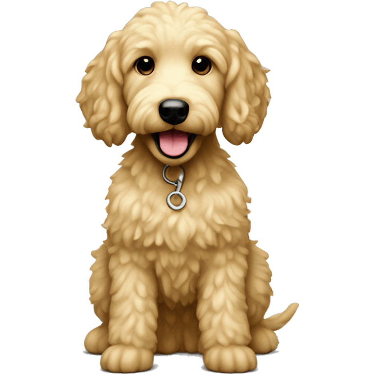 Mini golden doodle cream  emoji