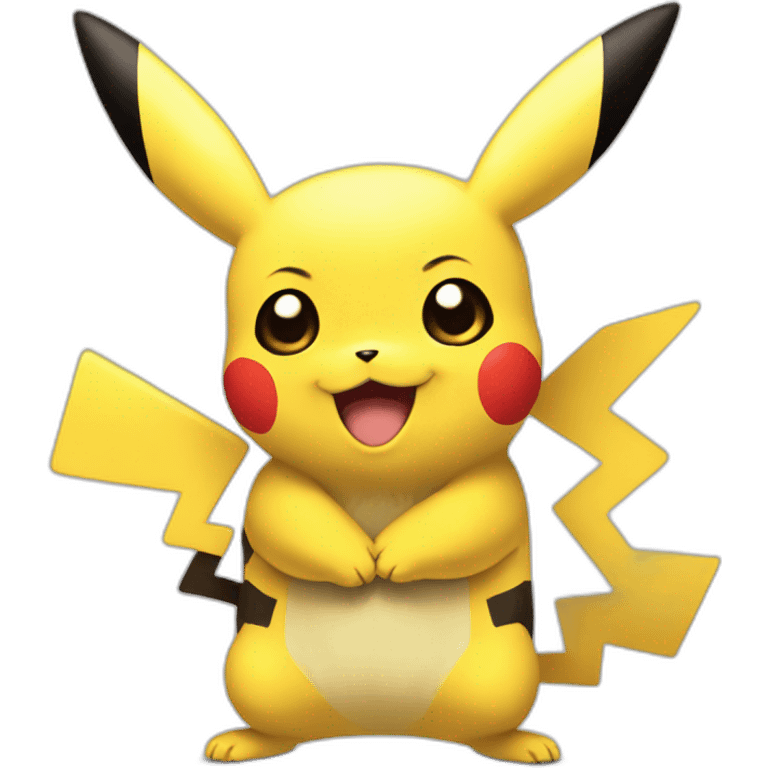 Pikachu hug Pikachu emoji